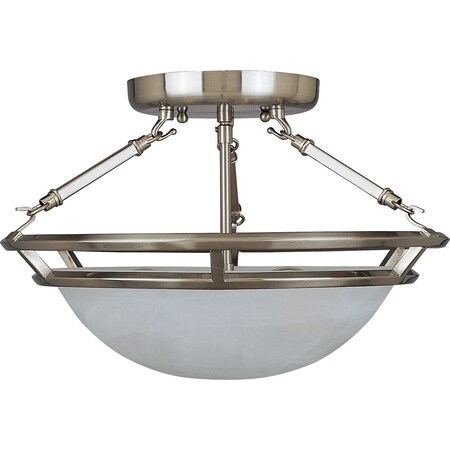 Maxim Lighting Stratus 3-Light 14.5" Wide Pewter Semi-Flush Mount Light 2670MRPE